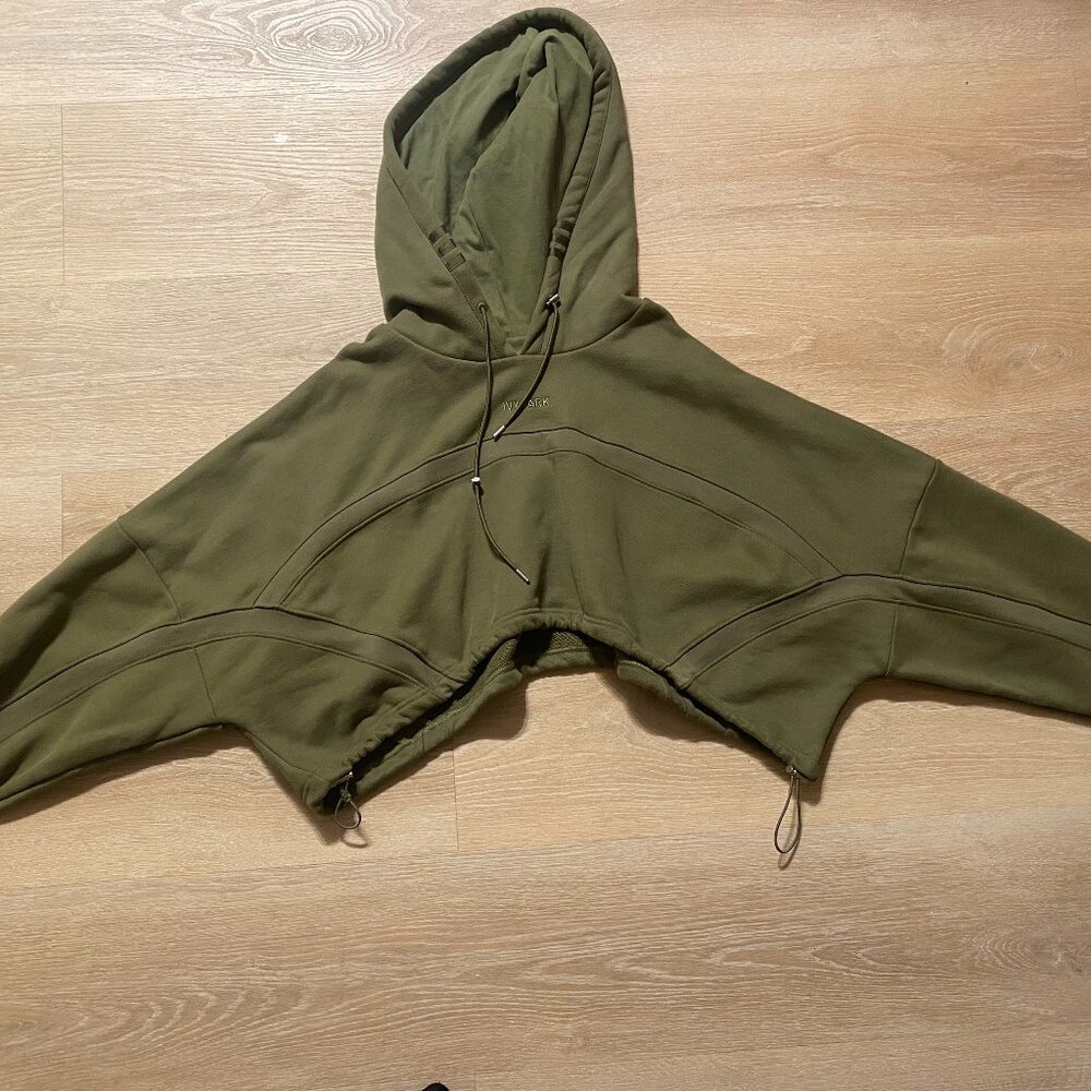 Ivy Park Olive Green Cropped Hoodie